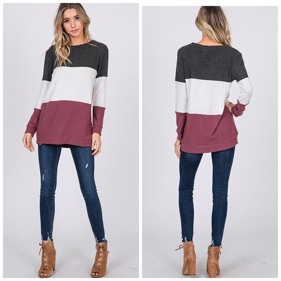 LAST 1! 🛍 Cozy Color Block Tunic Sweatshirt! - Picture 5 of 5